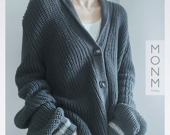 His/ Hers Vincent Cardigan - English Knitting Pattern