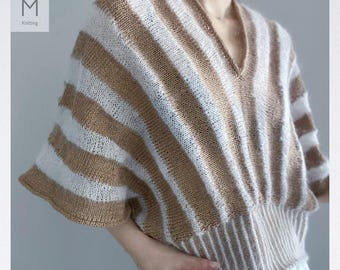 Accordion Top - English Knitting Pattern