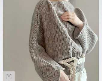 Le Tulip Sweater - English Knitting Pattern