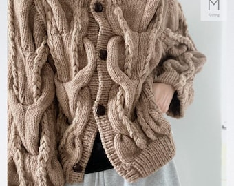 Horseshoe Jacket - English Knitting Pattern
