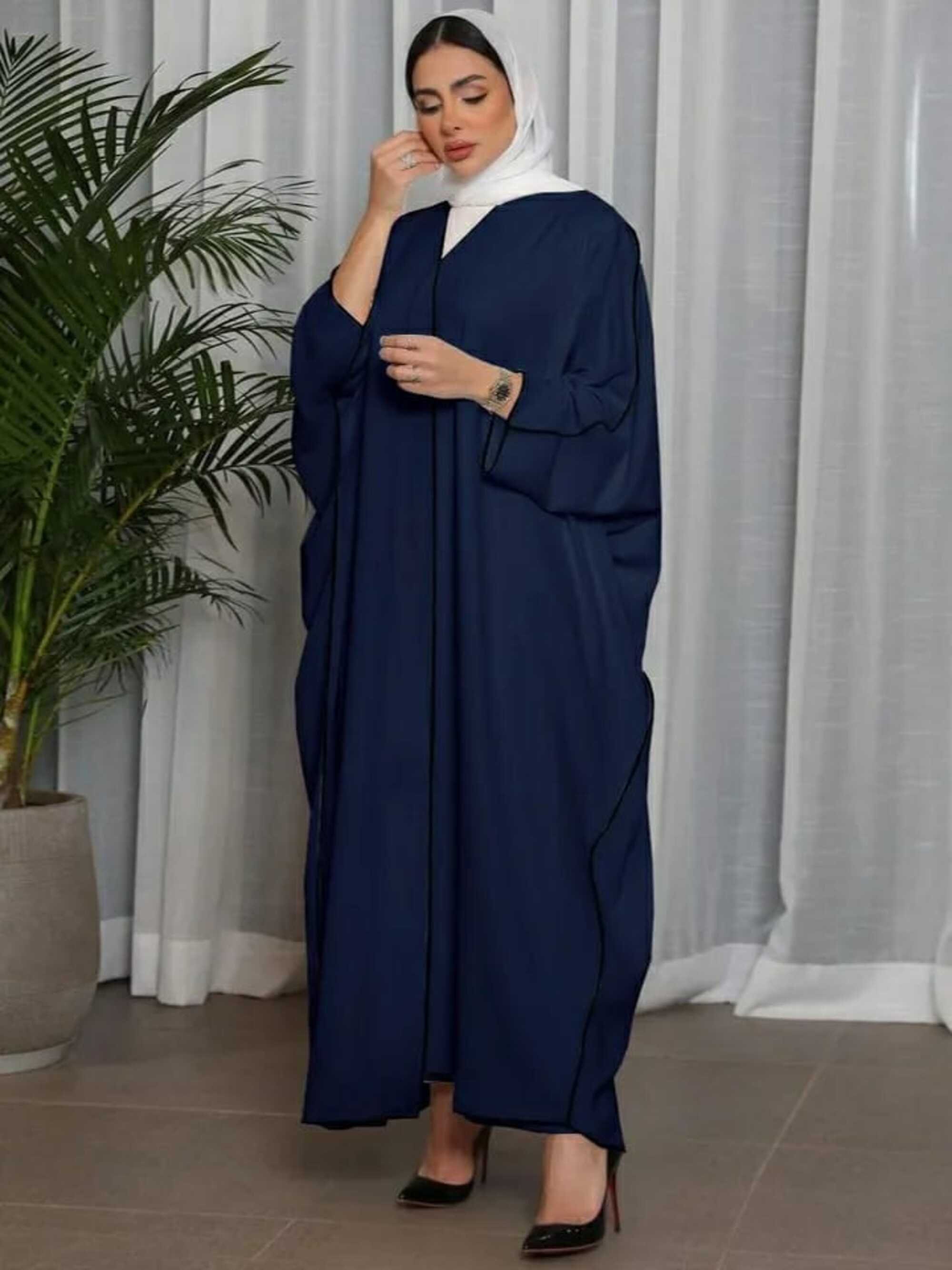 Sheer Abaya Kimono Dubai Arab Robe Muslim Hijabi Outfit - Etsy