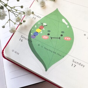 Leaf Me Alone Sticker | Scrapbook Stickers, Planner Sticker, Decorative Sticker, Fun Sticker, Kawaii Sticker, journaling sticker