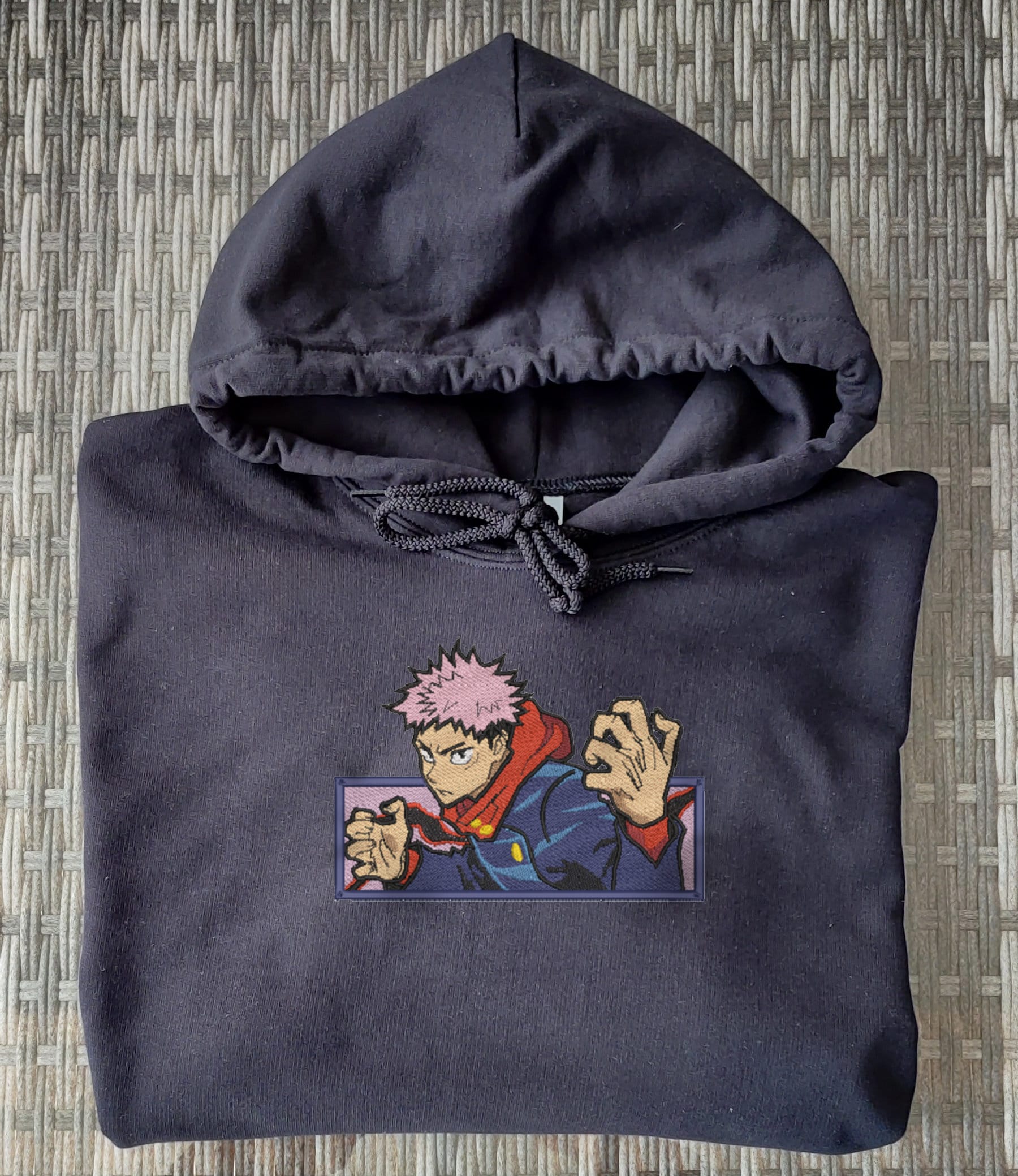 Jujutsu Kaisen Yuji Itadori - Embroidered Hoodie & T-Shirt | Anime Character Design | Unisex Sizes S-XXL | Various Colors