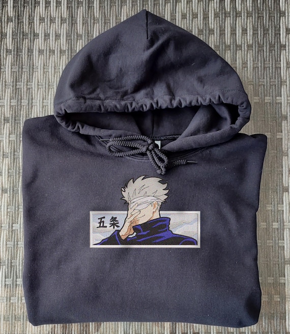 Jujutsu Kaisen Gojo Satoru - Bestickter Hoodie & T-Shirt | Anime Design | Unisex Größen S-XXL | Verschiedene Farben