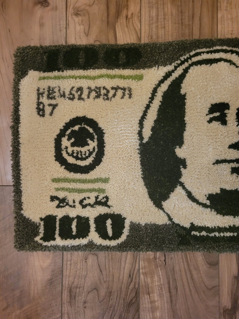 100 Dollar Bill Hand Tufted Rug ****FREE SHIPPING**** - Etsy