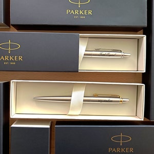 Parker Jotter Kugelschreiber aus Edelstahl mit Personalisierung I Lasergravur I Geschenk I Gold, Silber Bild 1