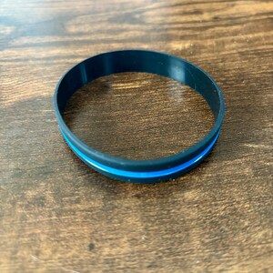 Thin Blue Line/Police - Rubber Bracelet