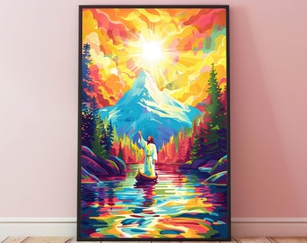 Jesus Hand of God Wall Art, Jesus Powerful Art, Jesus Artwork, Christian Home Decor, Christian Wall Art, Religious Gift