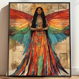 Göttin Pachamama Download, Inka Göttin der Fruchtbarkeit, Inka Wandkunst, Kultur der Anden, Mutter Erde Malerei, Heilige Göttin Poster