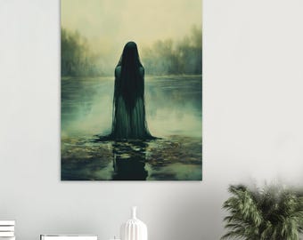Goddess Boann Premium Matte Paper Poster, Celtic Goddess of Rivers, Celtic Mythology Art, Divine Feminine Art, Irish Mythology, River Boyne