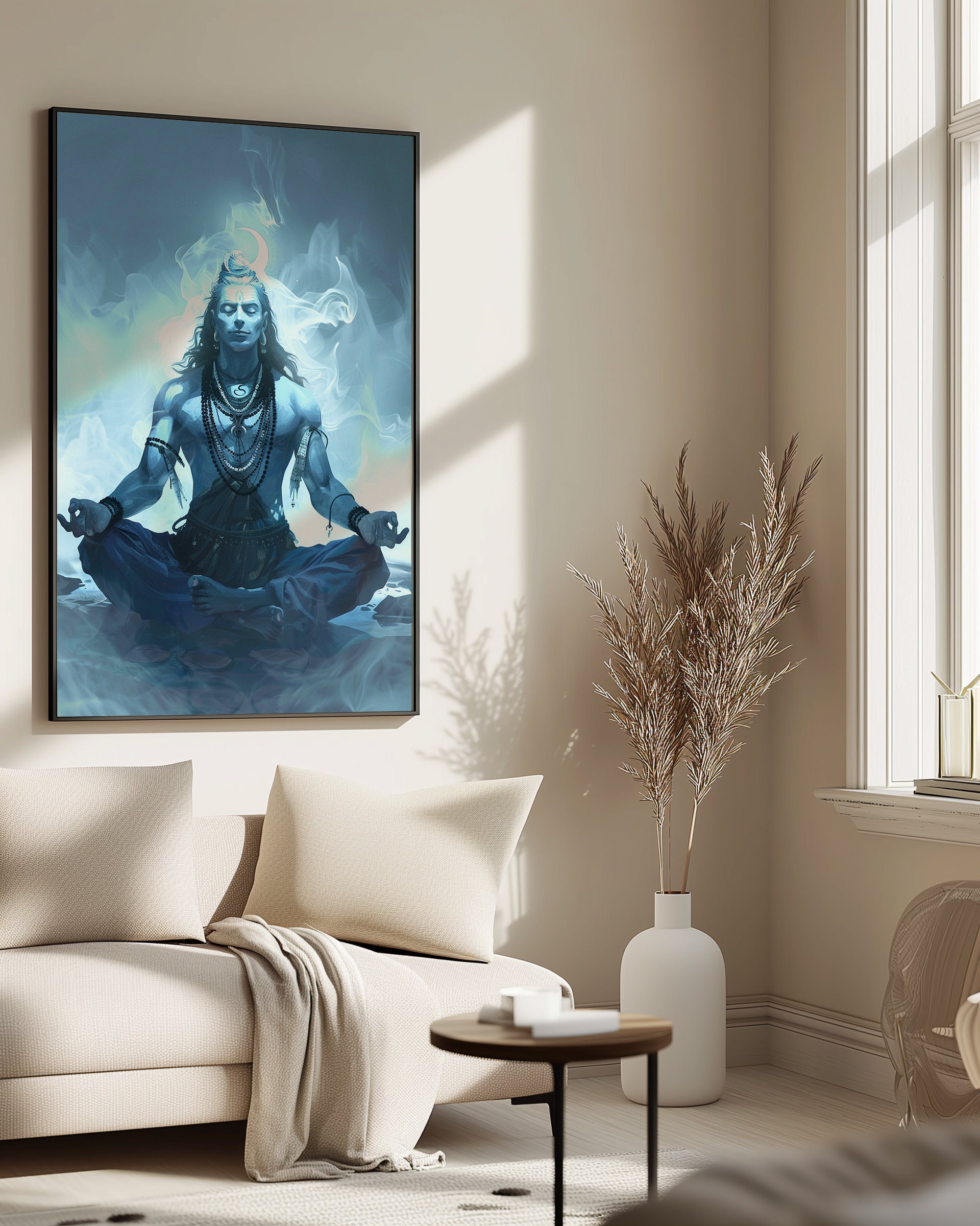 Printable Lord Shiva Art, Mahadev Wall Art, Shiva Wall Decor, Shiva