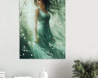 Artemis Greek Goddess of Forest, Art Nouveau Wall Art