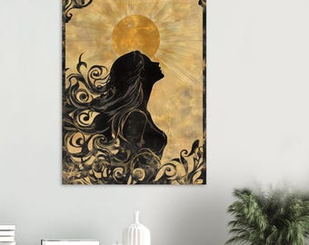 Aphrodite, de Griekse godin van liefde en schoonheid, vintage muurdecoratie