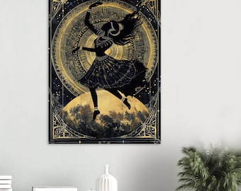 Hindu Goddess Kali Art Print Poster, Hindu Goddess Wall Art, Death Goddess Artwork, Mystical Goddess Art, Hinduism Art