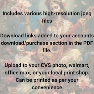 May include: A digital download of high-resolution images of a woman playing a stringed instrument. The images can be printed at home or at a local print shop. Download links are included in the PDF file.