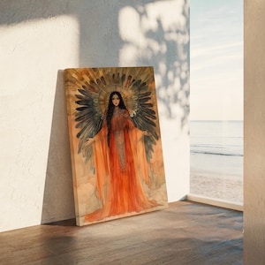 Goddess Pachamama Canvas Wall Art, Mother Earth Poster, Incan Goddess of Fertility and Harvest