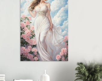 Aphrodite, de Griekse godin, vintage muurdecoratie