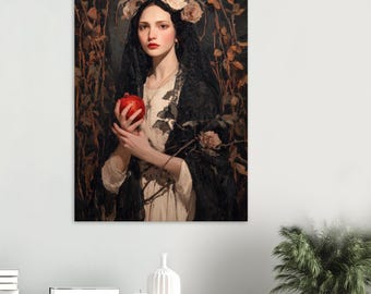 Griekse godin van de onderwereld Persephone poster, Griekse mythologie kunst aan de muur, donkere vrouwelijke godin Home Decor, Art Nouveau Art Print