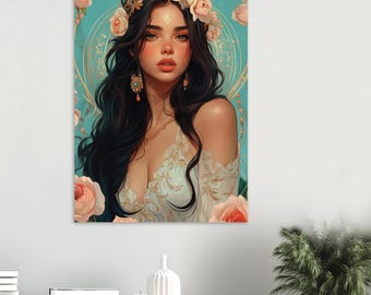 Póster de la Diosa Sofía en papel mate premium, arte mural de la diosa, decoración de altar griego, póster de la diosa sagrada
