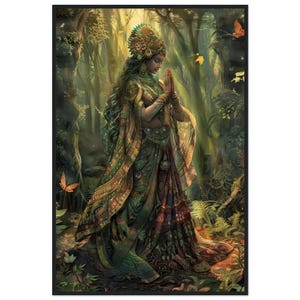 Durga Maa Wall Art, Indian Gift, Goddess Durga Art, Durga, Hindu Goddess, Goddess Durga Poster, Hindu Decor, Hinduism Painting