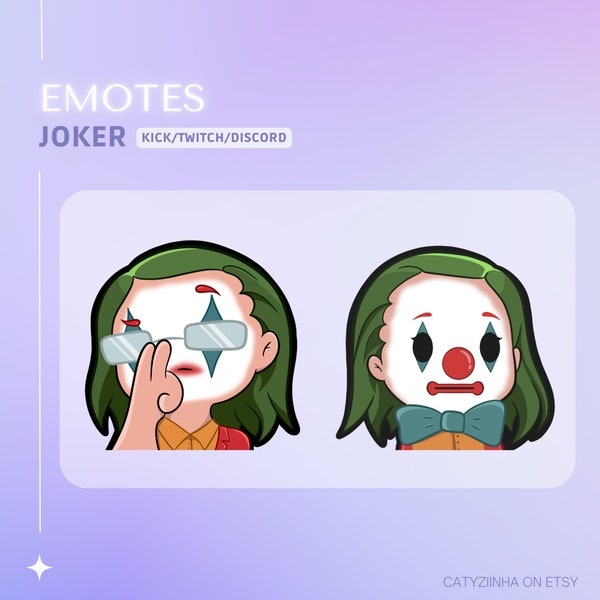 JOKER EMOTES » Kick/Twitch/Discord | All Sizes | Instant download