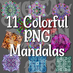 Gekleurde Mandala, Kleurrijke Mandala, Mandala PNG, PNG-bestanden, Digitale Kunst, Mandala&#39;s, Clip Art, Media Afbeeldingen