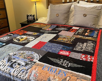 Memorystitch Premium T-shirt Quilt, Long-arm Stitching, Custom Quilt ...