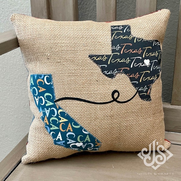 State Pillow Etsy