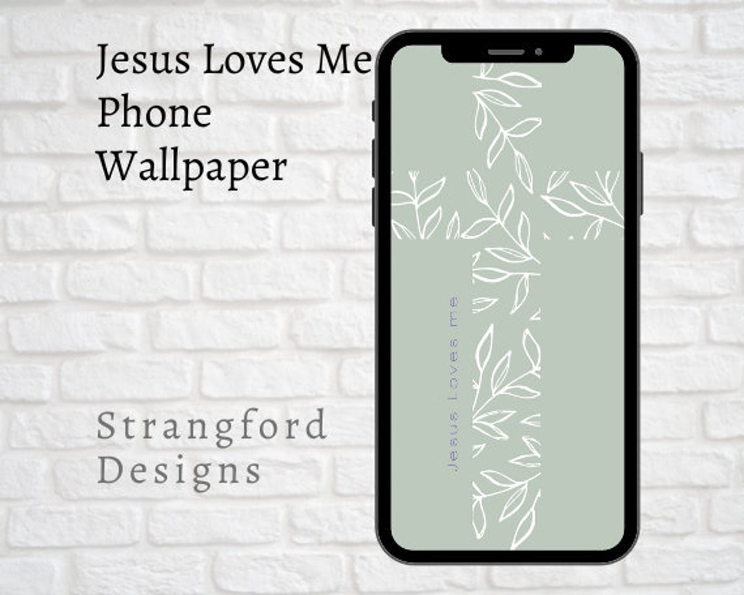 Christian Digital Phone Wallpaper/lockscreen Jesus Loves Me - Etsy Christian Digital Phone Wallpaper/lockscreen Jesus Loves Me - Etsy