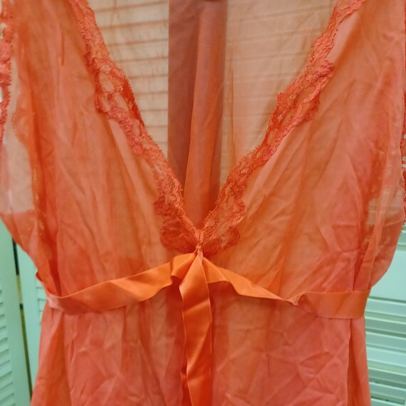 Vintage Sears Sheer Nylon Cami Teddy Top With Lac… - image 2