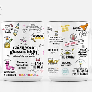 Règles de la pompe - Citations toutes les saisons - Plusieurs couleurs - Règles de Vanderpump - Grande tasse en céramique de luxe de 15 oz