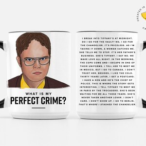 Dwight Schrute The Perfect Crime Office Inspired Large 15 oz. Deluxe Mug