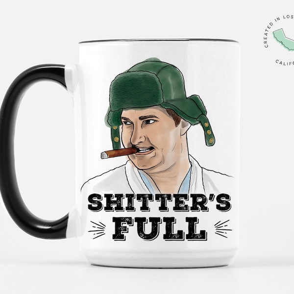 National Lampoons Christmas Family Vacation Cousin Eddie Shitter's Full Holiday 15 oz. Deluxe Mug