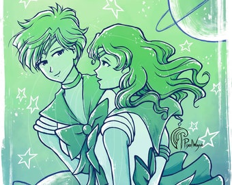 Sailor Neptune i Uran Print