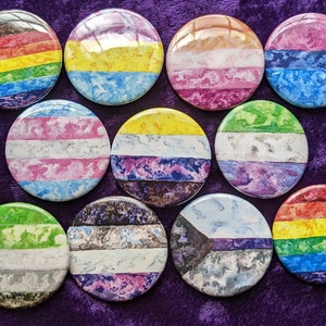 Watercolor Pride Buttons and Magnets