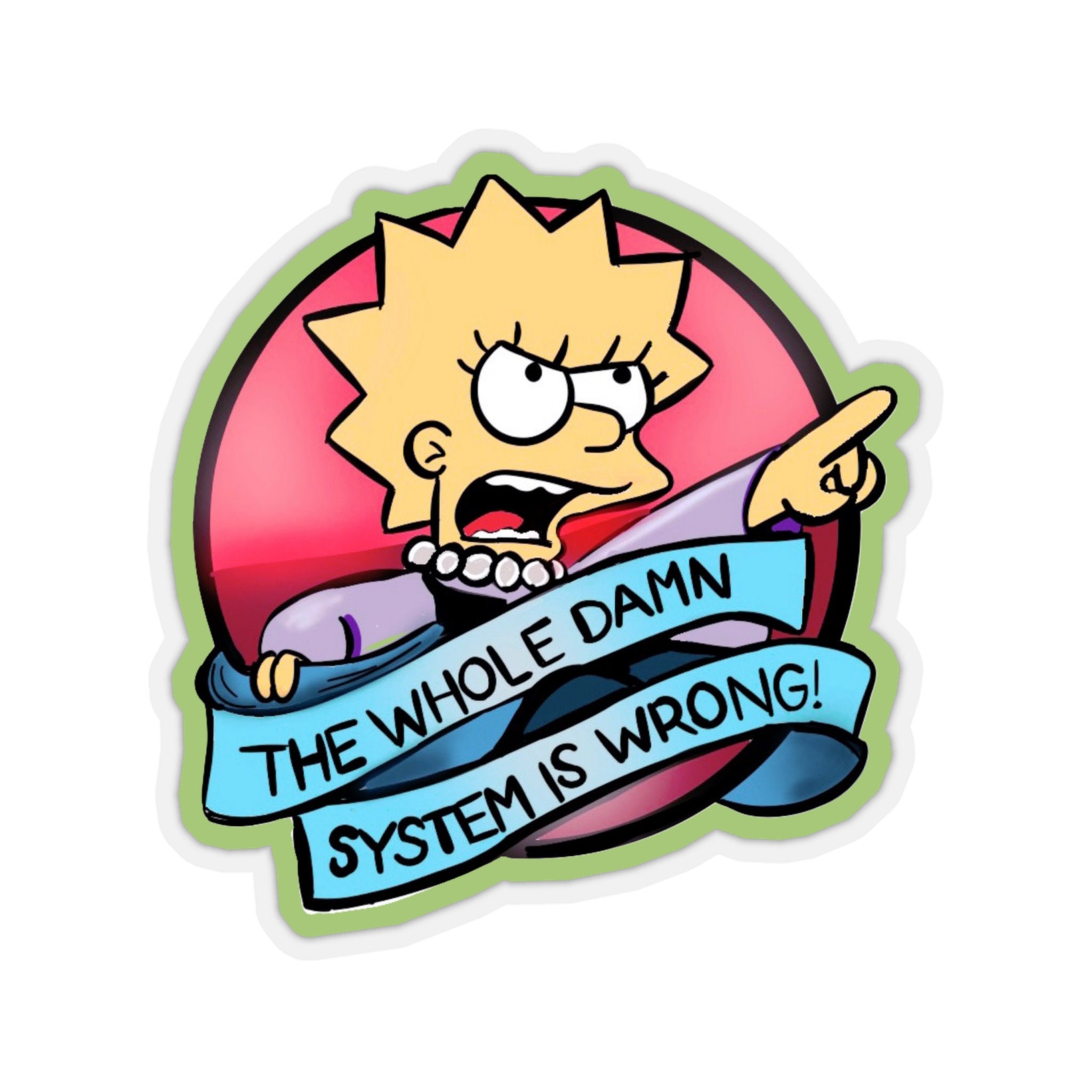 The Simpsons Lisa Simpson Zitat Kiss Cut Sticker Etsy.de