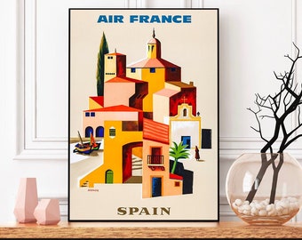 Vintage Poster - Spain Travel Print | Mediterranean Wall Art-Digital Download – Instant Wall Art