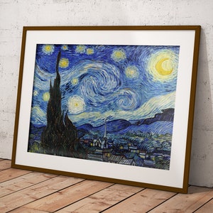 The Starry Night by Vincent Van Gogh - canvas poster- wall decor