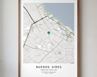Personalized City Map Print, Where Our Roots Are, Custom Family Map, Birthplace Map, Home Map, Family Gift, Digital Map Art