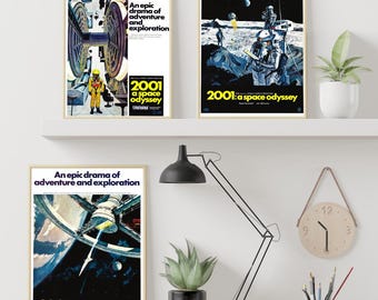 2001: A Space Odyssey Poster | Vintage Sci-Fi Movie Print| Retro Film Decor | Digital Download