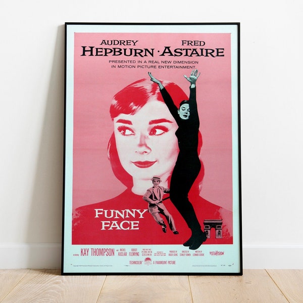 Cinéma- Funny Face- Audrey Hepburn - affiche toile- déco murale