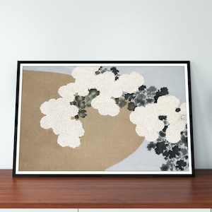 Japanese Art Print - Flowers of a Hundred Generations by Kamisaka Sekka - Canvas Wall Decor - Zen Floral Vintage Poster