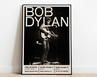 Bob Dylan concert poster-canvas poster-wall decor
