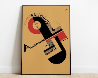 Bauhaus Exhibition Poster by Joost Schmidt 1923 Art Print - Etsy