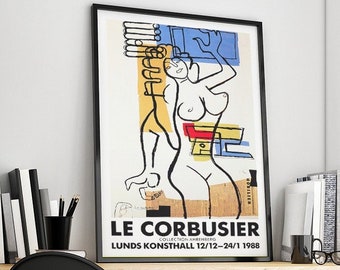Le Corbusier - exhibition poster - wall decor