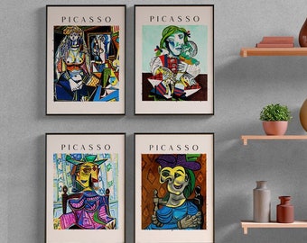 Set of Picasso Portraits - Art Prints - Cubist Wall Decor -Picasso Inspired Posters-Digital Download – Instant Wall Art