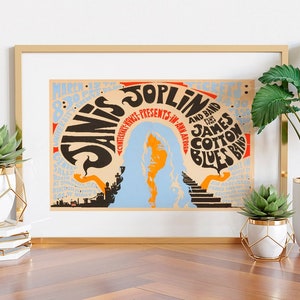 Janis Joplin -Concert poster-canvas poster - wall decor