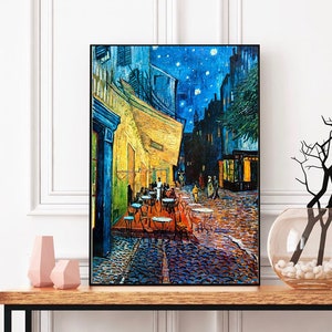 Vincent Van Gogh Cafe Terrace | Famous Painting | Artistic Wall Decor for Living Room or Gift-Digital Download – Instant Wall Art