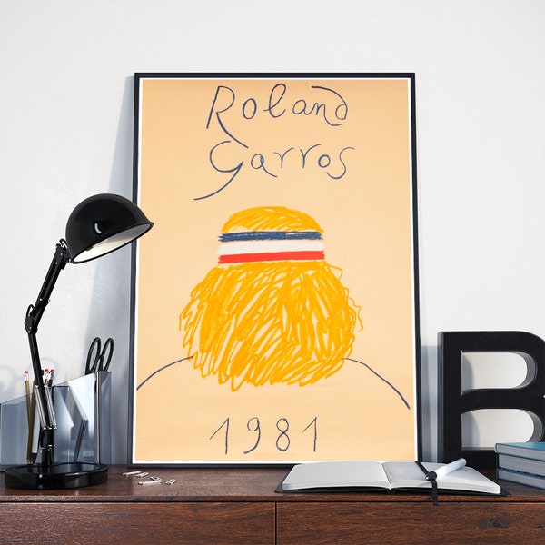 Affiche vintage- Roland Garros 1981-déco murale