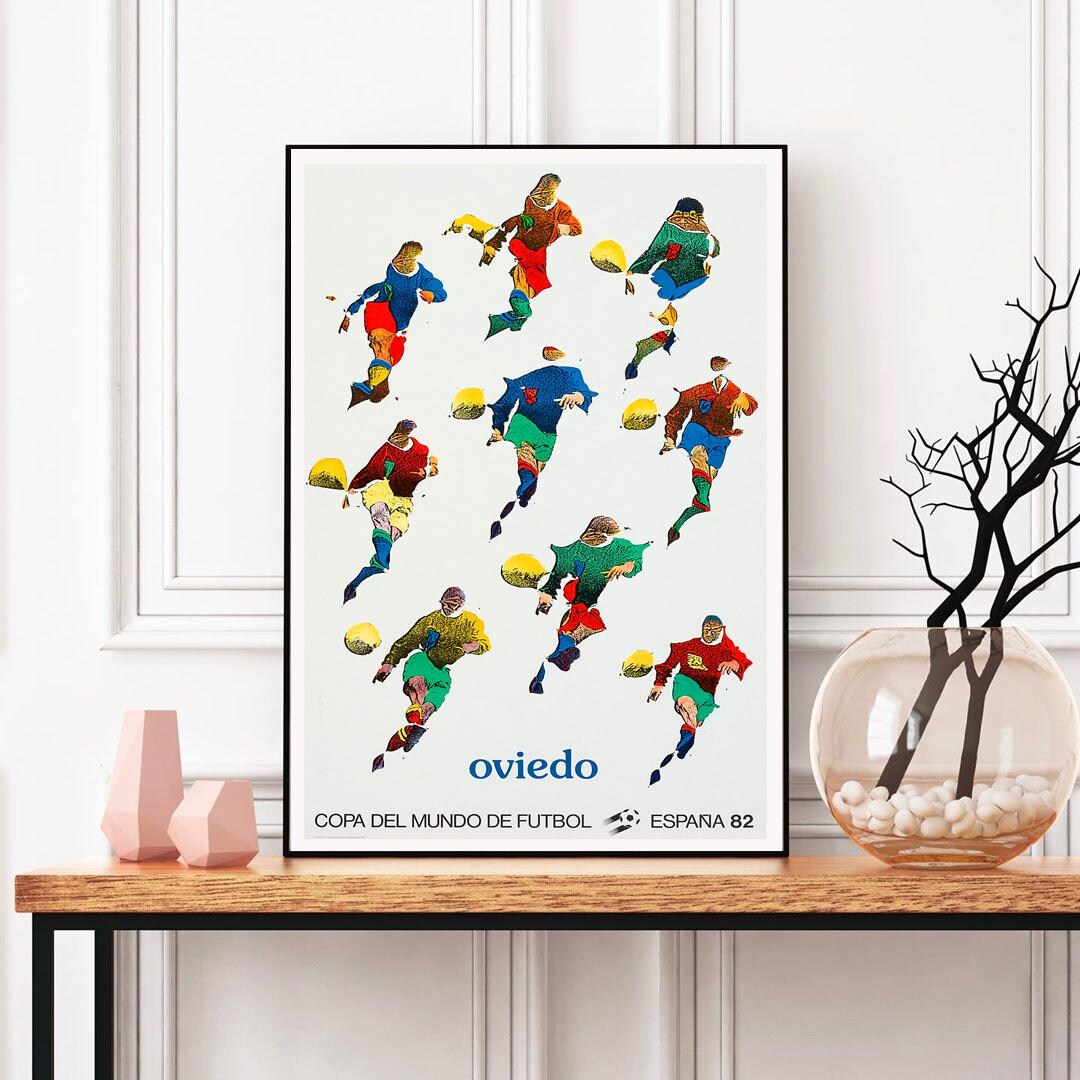 Spain 1982 World Cup Retro Poster – Vintage Football Illustration ...